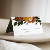 ボホーオータム結婚フローラ プレイスカード