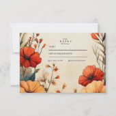 ボホーオータム結婚フローラ 出欠カード (正面)