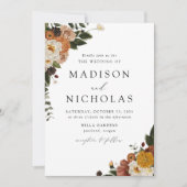 ボホーオータム結婚フローラ 招待状 (正面)