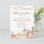 ボホーカボチャ赤ちゃんシャワー 招待状