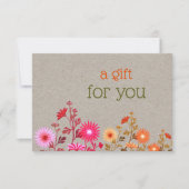 ボホーカントリーフローラクラフト サンキューカード (正面)