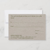 ボホーカントリーフローラクラフト サンキューカード (裏面)