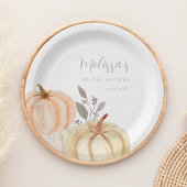 ボホーカンプキンス秋リーフブライダルシャワー ペーパープレート
