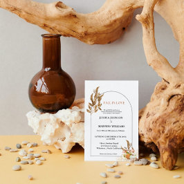 ボホーカンプキン秋イン恋の秋結婚の季節 招待状