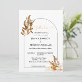 ボホーカンプキン秋イン恋の秋結婚の季節 招待状 (スタンド正面)