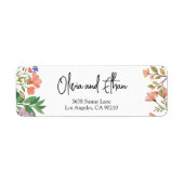 ボホーガーデンオブワイルドフラワー差出人住所ラベル ラベル (正面)