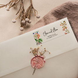 ボホーガーデンオブワイルドフラワー差出人住所ラベル ラベル