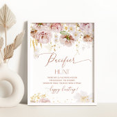 ボホーガーデンフローラおしゃぶり狩りベビーシャワー ポスター