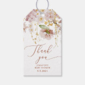 ボホーガーデンフローラベビースワ感謝していーシャワーユーラベル ギフトタグ (正面)