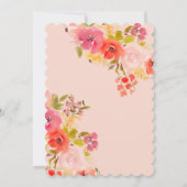 ボホーガーデンフローラ水彩画アーチスウィート16 招待状 (裏面)