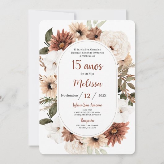 ボホーキンセアニェラ 招待状 (正面)