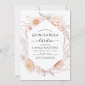 ボホーキンセアニラダスティピンクフローラ15誕生日I 招待状 (正面)