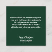 ボホークラシー春開花ブティックディスカウントクーポン 割引カード (裏面)