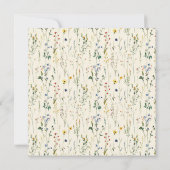 ボホークリームワイルドフラワーRSVPカード (裏面)