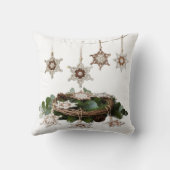 ボホークロチェットスノーフレーククリスマス装飾用クッション クッション (裏面)