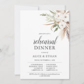 ボホーグリーンリーパンパグラスリハーサルディナーインビタット 招待状 (正面)