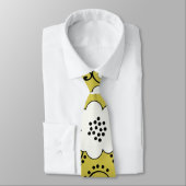 ボホーグリーン白みすぼらしいシックなフラワーダマスク ネクタイ (タイ)