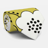 ボホーグリーン白みすぼらしいシックなフラワーダマスク ネクタイ (ロール)