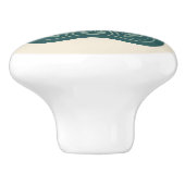 ボホーグリーン&クリームパープリントフォークアートセラミックノブ セラミックノブ (側面)