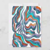 ボホーグルービーレトロはっきりしたワカラフルークブライダルシャワー 招待状 (裏面)