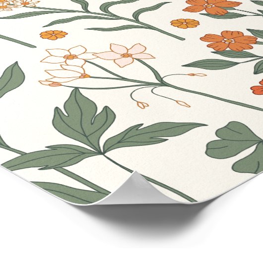 ボホーグルーヴィワイルドフラワーブライダルシャワーへようこそ ポスター (角)