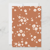 ボホーグルーヴィーメドウワイルドフラワーブライダルシャワー 招待状 (裏面)