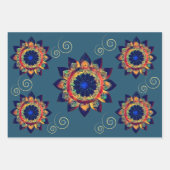 ボホーケルト虹フラワーマンダラ ラッピングペーパーシート (正面3)