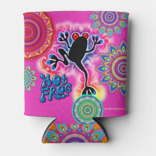 ボホーサイケデリックガエルはケレを冷やす 缶クーラー (正面)