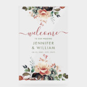 ボホーサマーガーデン結婚フローラの歓迎 アクリルサイン (正面)