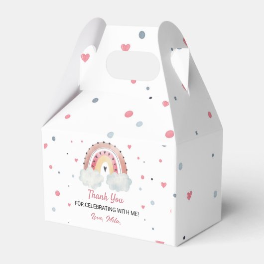 ボホーサンシャインインボーインボービーボックスバースデーパーティー フェイバーボックス (正面サイド)