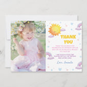 ボホーサンシャインレインボーサンキューカード誕生日 サンキューカード (正面)