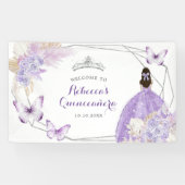 ボホーシルバー薄紫幾何学模様キンセニェラララージ 横断幕 (横)