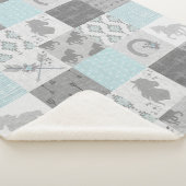 ボホースシェルパブランケット – アクア/グレー シェルパブランケット (3/4)