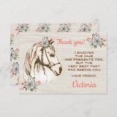 ボホース誕生日パーティーありがとうございます 招待状 (正面/裏面)