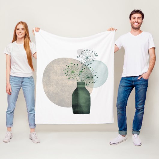 ボホーゼンフローラタンデリオンズインボトル フリースブランケット (インサイチュ)