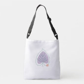 ボホーゼンリトル薄紫リーフ クロスボディバッグ (裏面)