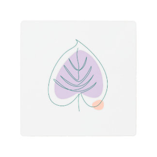 ボホーゼンリトル薄紫リーフ メタルプリント