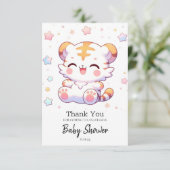ボホータイガー赤ちゃんシャワー サンキューカード (スタンド正面)