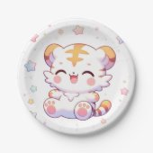 ボホータイガー赤ちゃんシャワー ペーパープレート (正面)