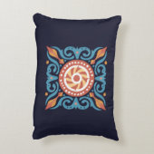 ボホータイル訛り枕 アクセントクッション (裏面(縦))