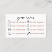 ボホーダーセットフラワービジネスカード 名刺 (裏面)