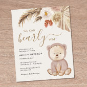 ボホーテディベアーベイビーシャワー招待状