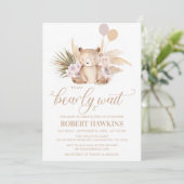 ボホーテディベアーベイビーシャワー招待状 招待状 (スタンド正面)