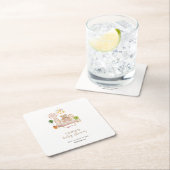 ボホーテディベア子供部屋ベビーシャワー スクエアペーパーコースター (インサイチュ)