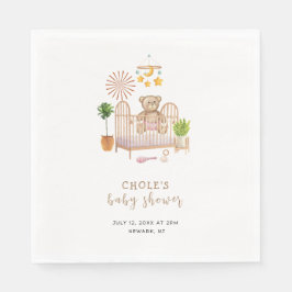 ボホーテディベア子供部屋ベビーシャワー スタンダードランチョンナプキン