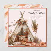 ボホーテントガーデン結婚フローラ 招待状 (正面/裏面)