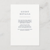 ボホーネイビーピーニー結婚フローラズゲスト詳細 エンクロージャーカード (正面)