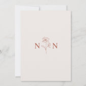 ボホーバジェットテラコッタフラワー素朴ズ結婚ズ | DIY 招待状 (裏面)