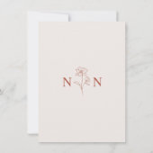 ボホーバジェットテラコッタラストフラワー結婚ズ | DIY S セーブザデート (裏面)