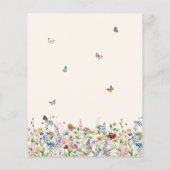 ボホーバジェットワイルドフラワーバタフライブライダルシャワー (裏面)